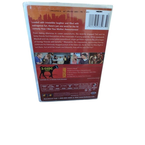 How I Met Your Mother Season 4 3 Disc DVD Set The Awesome Season - Picture 2 of 2